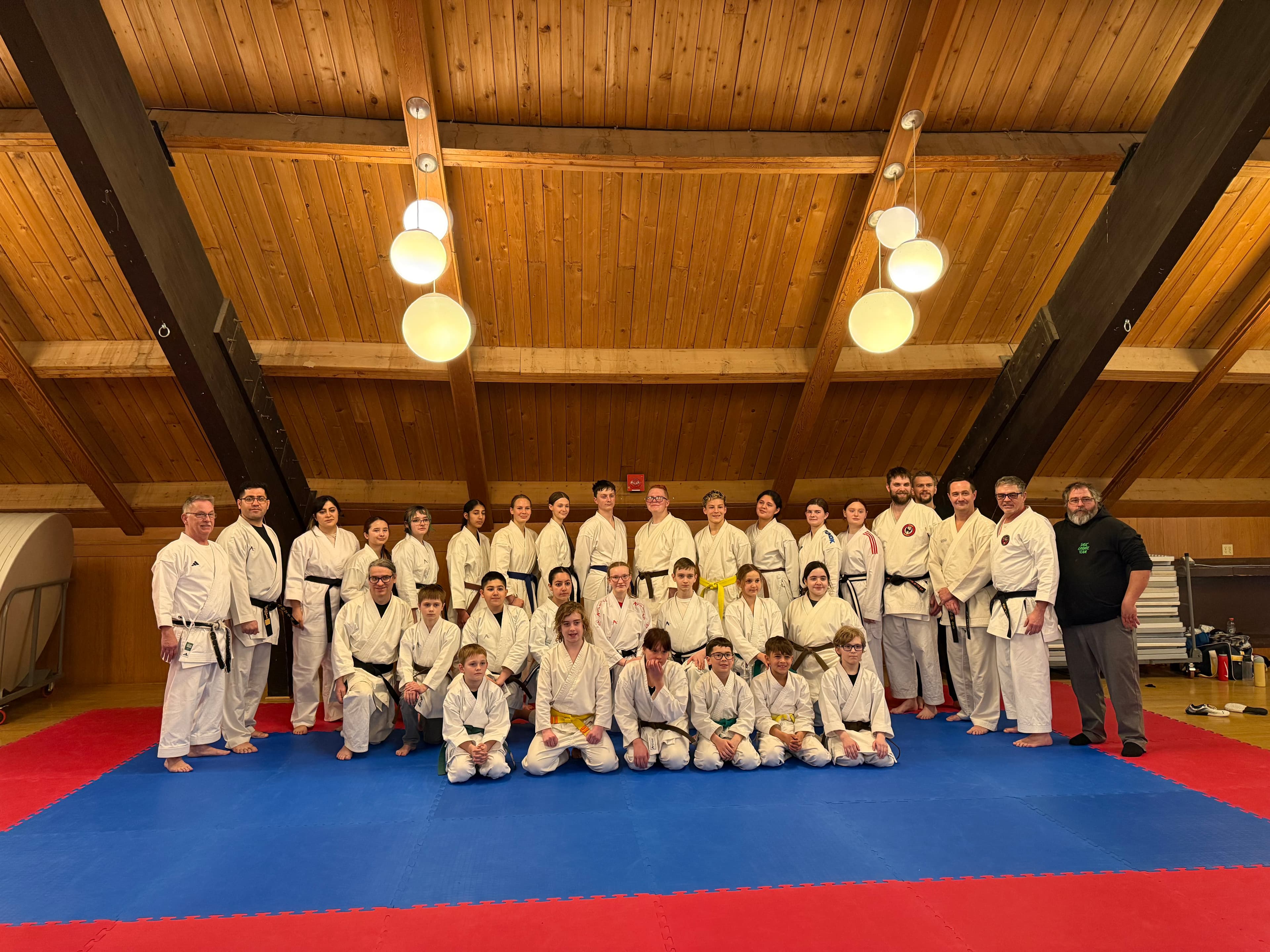 Students training at Shotokan Karate Regina