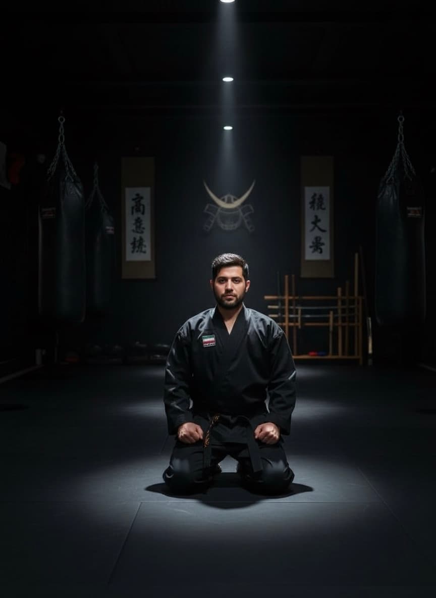 Coach Reza Abbasi demonstrating practical martial arts training